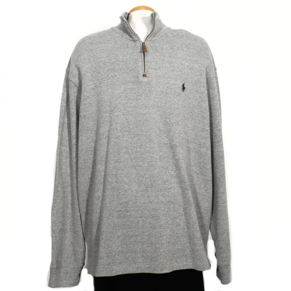 Cotton French Rib Half Zip Pullover Sweater XXL - Picture 3 of 3